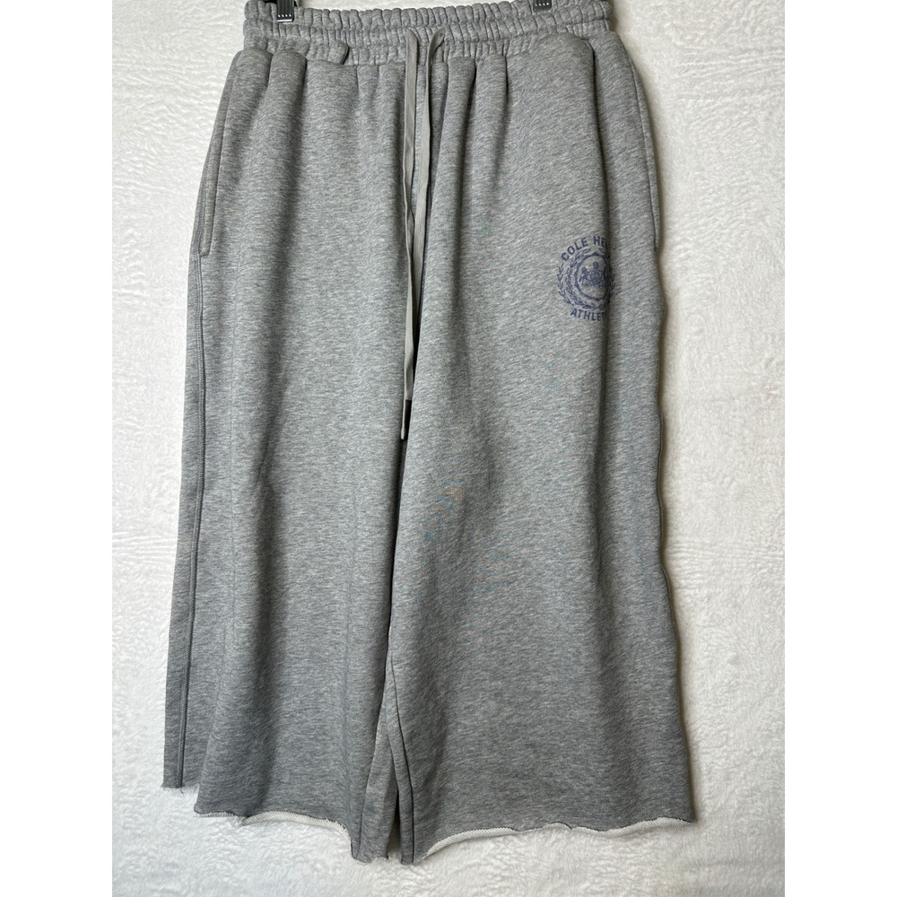 Cole Henry Athletics Gray Fleece Sweat Shorts Raw Hem Relaxed Fit Mens XL